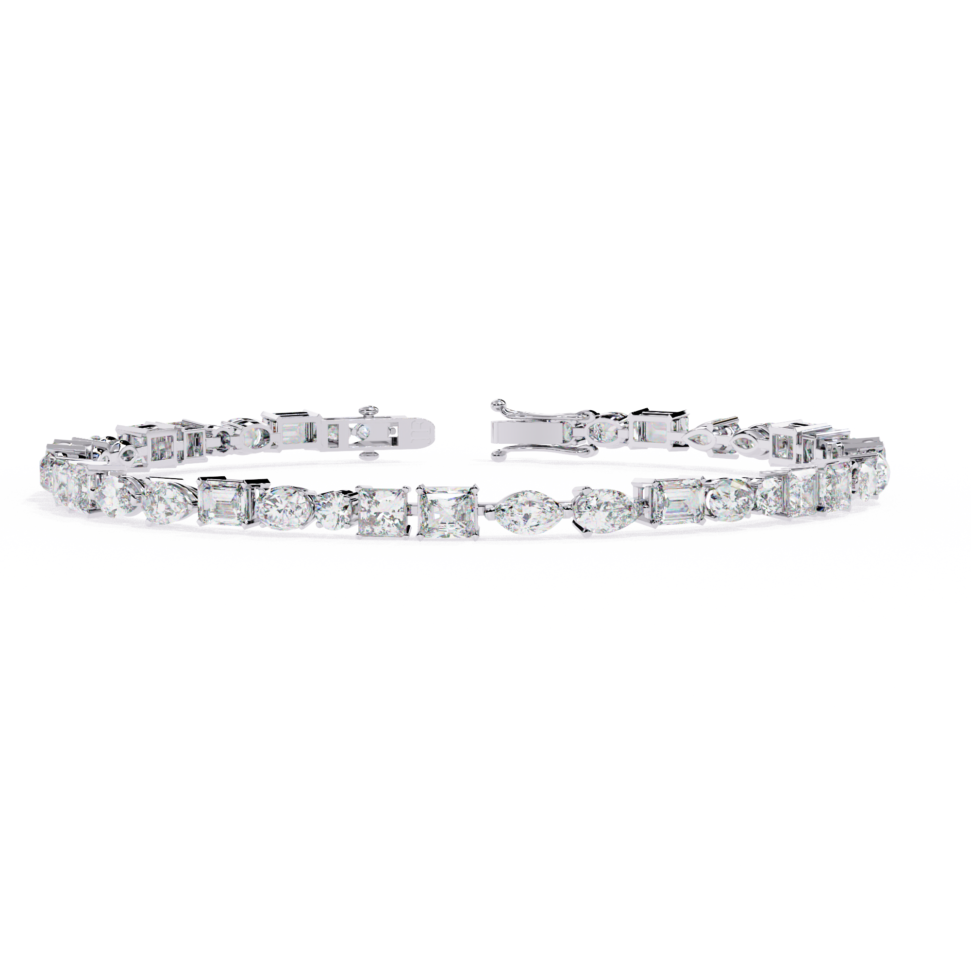 Solitairekart 5.74ct Mixed Cut Diamond Tennis Bracelet-HI Color, VS-SI Clarity
